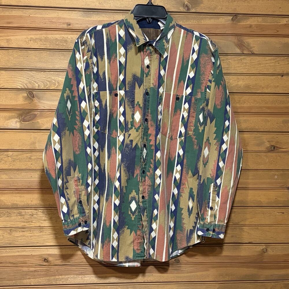 The Wear Of The West Broken Spear Cattle Company Men’s Size M Vtg Western Shirt